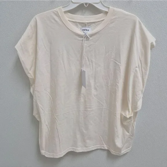 Pistola TRINA TEE - WHITE SAND 100 Cotton Large Nwt - Picture 2 of 5
